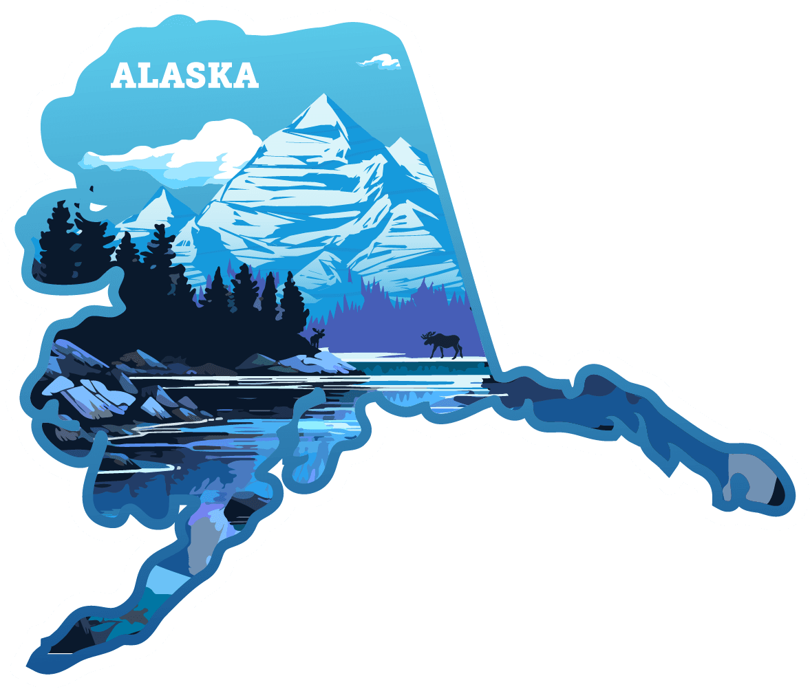Explore Alaska Wilderness Sticker