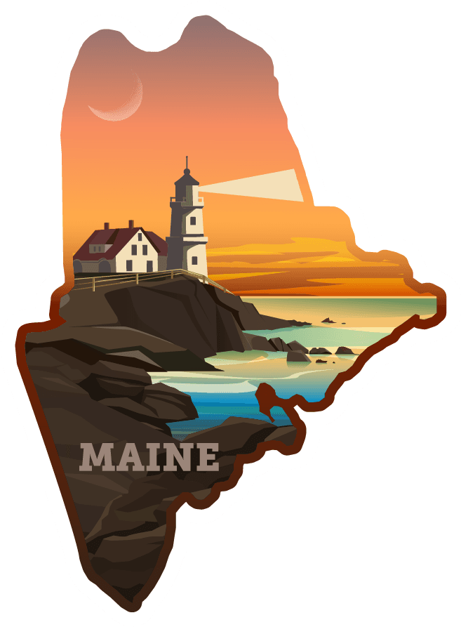 Explore Maine Adventure Sticker