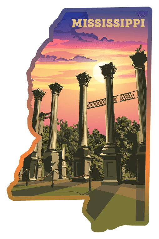Explore Mississippi Adventure Sticker