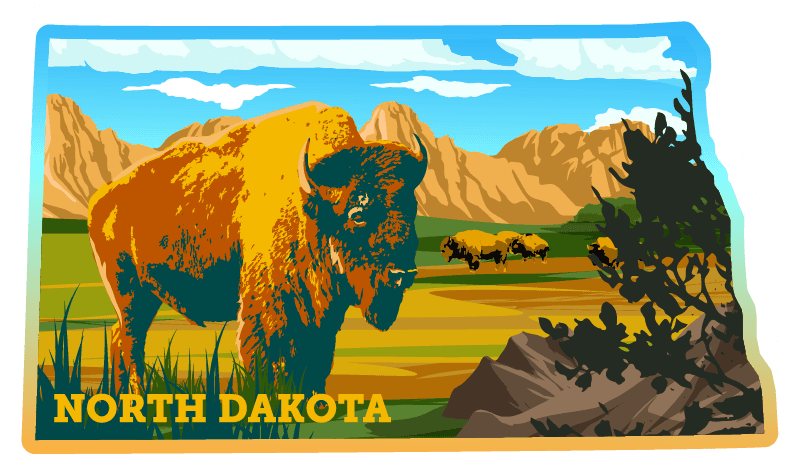 Explore North Dakota Sticker