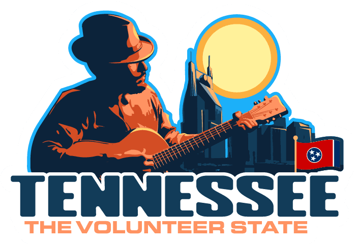 Tennessee Music & Mountains Sticker