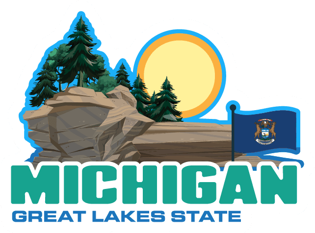 Michigan Lakeside Sticker