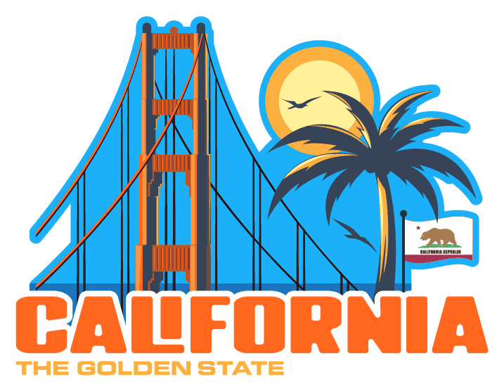 California Coast & Mountains Sticker