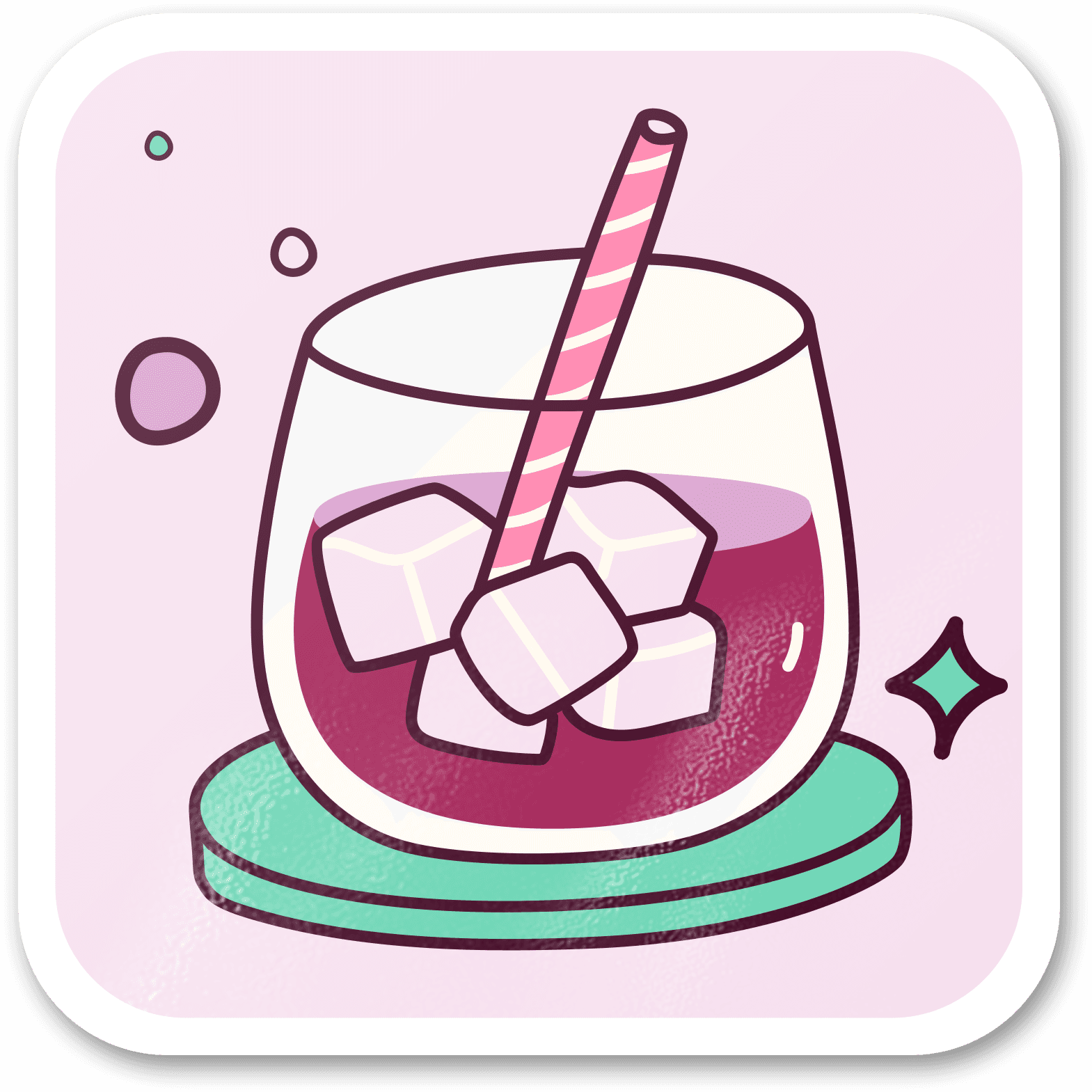 Rounded corner stickers