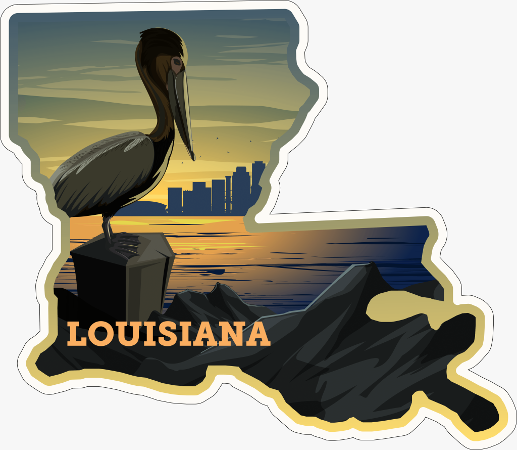 Louisiana State Sticker
