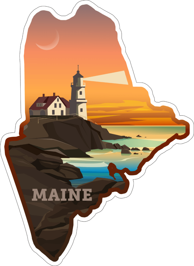 Maine State Sticker