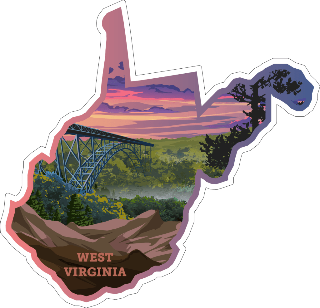 West Virginia State Sticker